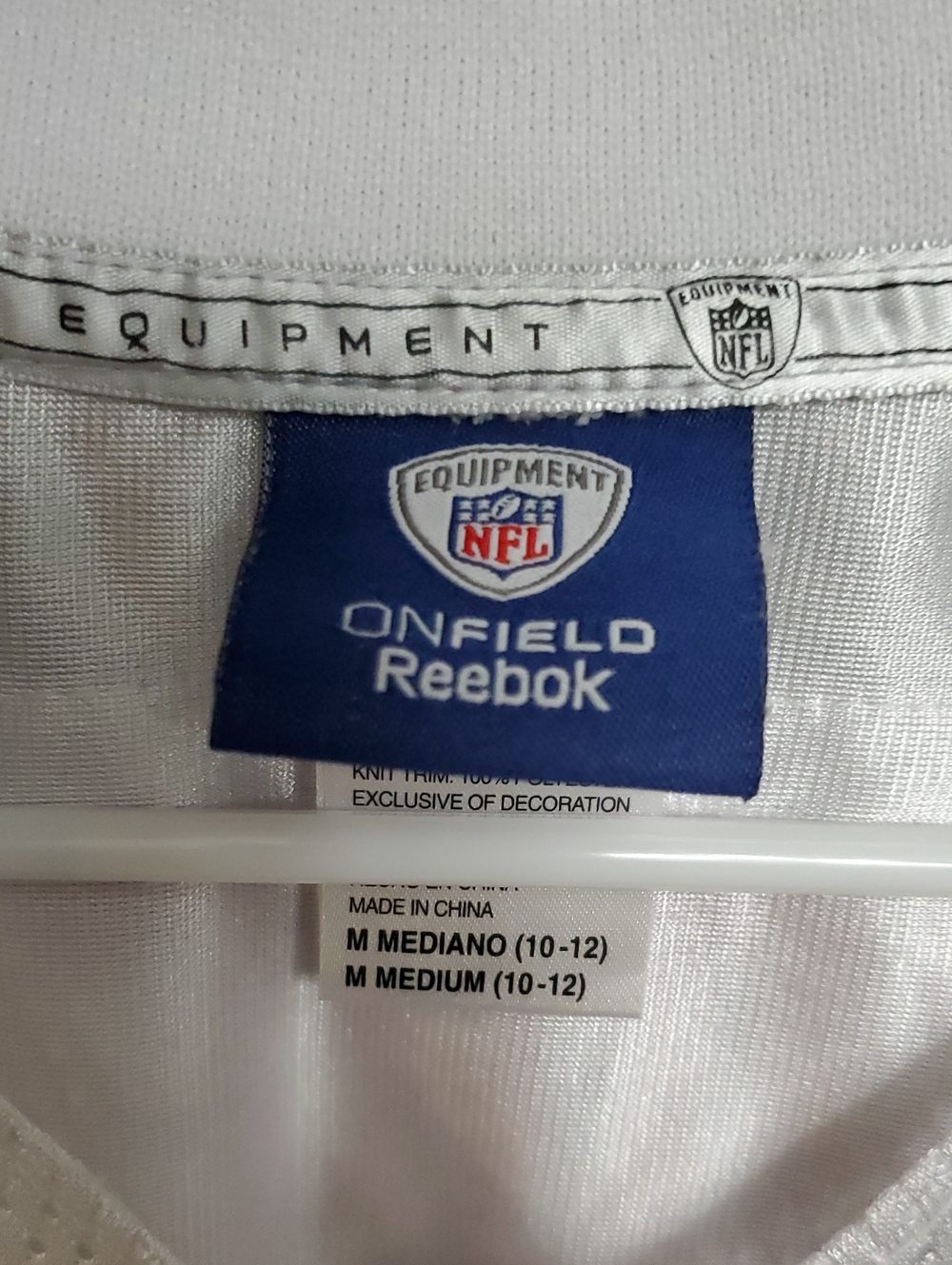 49ers Reebok Kids White & Red Football Jersey #21 (sz Medium) Kids 10-12 - Picture 4 of 5
